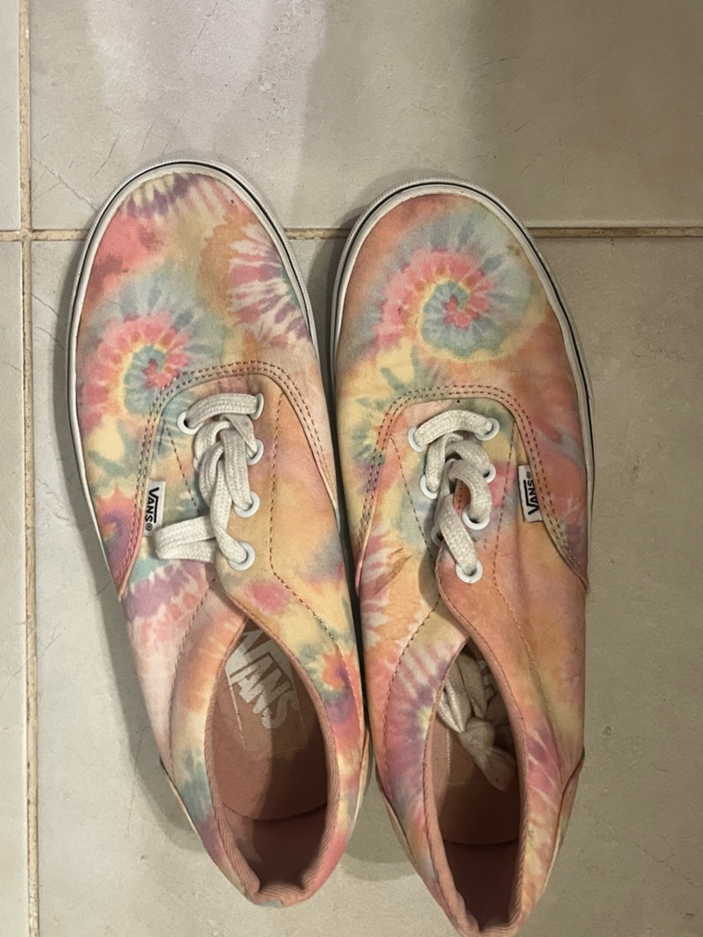 Vans Pastel Tie-Dye Canvas Sneakers - Pink, Yellow, Blue